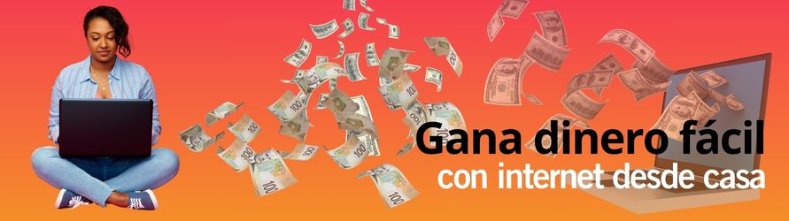 Una persona gana dinero utilizando internet