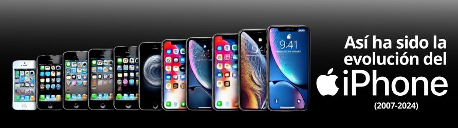 Evolución de los iPhone desde 2007